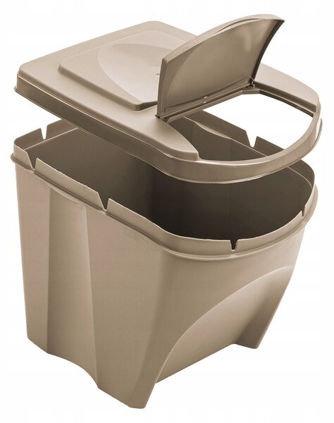Odpadkové koše na triedený odpad, sada 3 ks x 25 l SORTIBOX - ECO WOOD