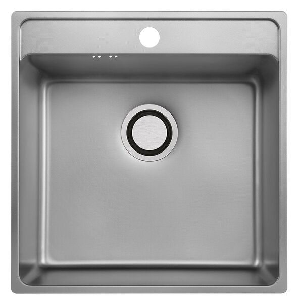 Laveo Besos, 1-komorový nerezový drez 480x490x210 mm, ľanová povrchová štruktúra, brúsená oceľ, LAV-SLB_310T