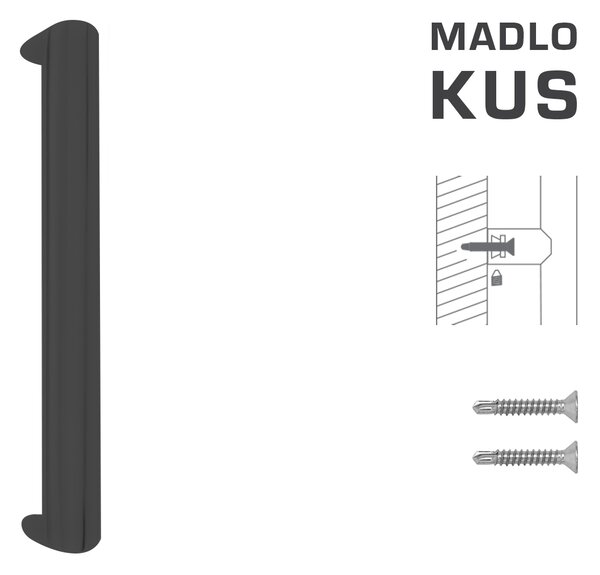 MPkovania FT - MADLO kód K40 40x20 mm ST ks Rozteč madla: 350 mm, Rozmer profilu madla: 40x20 mm, Dĺžka: 370 mm
