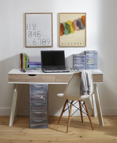 SUNDIS Úložný box s 3 zásuvkami, antracit, OFFICEMIX A5