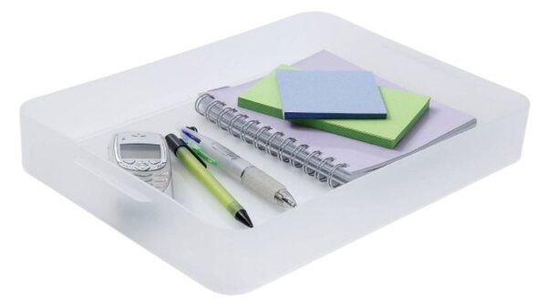 Plastový úložný organizér Pure Box A4, mliečny