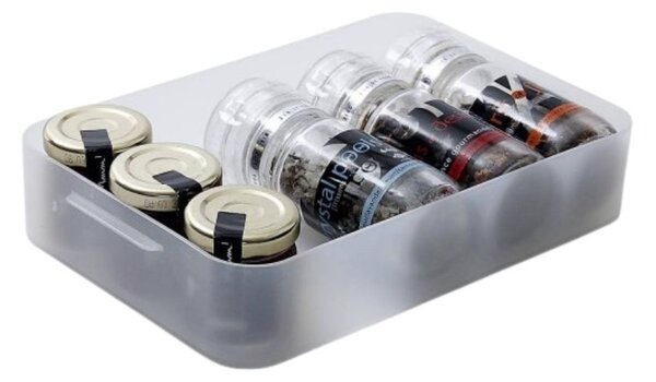 Plastový úložný organizér Pure Box A5 nízky, mliečny