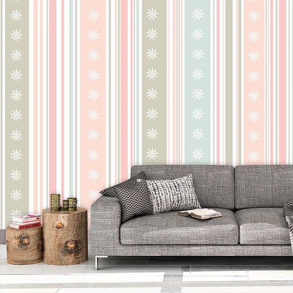 Sablio Tapeta Pruhy a bodky - 125x75 cm