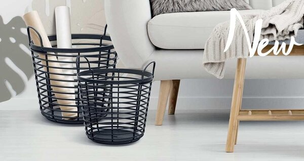 Prosperplast Kôš s uchami Zanzi Bascet antracit 43 cm