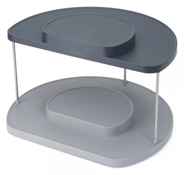 Organizér so zásuvkou CUPBOARDSTORE 85196, sivá, 2-poschodová, otočná, Joseph Joseph