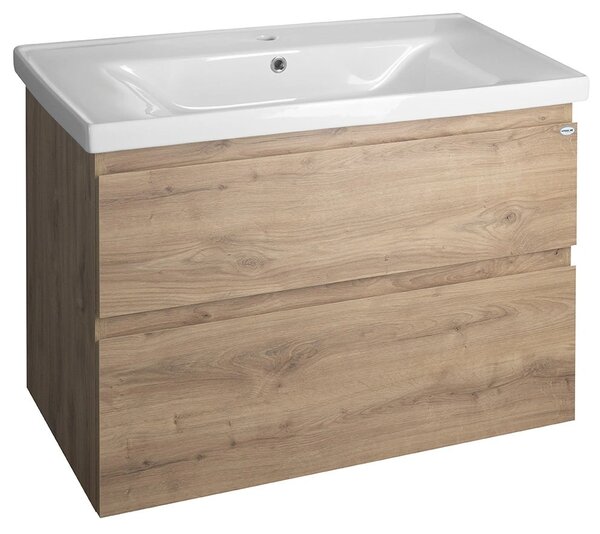Aqualine Aqualine, ALTAIR umývadlová skrinka 86,5x60x45cm, dub emporio, AI390