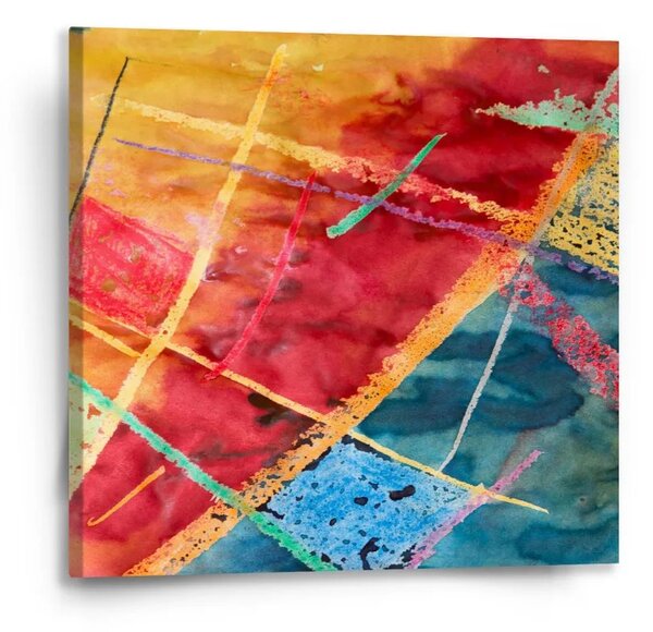 Sablio Obraz Farebné čiary - 50x50 cm