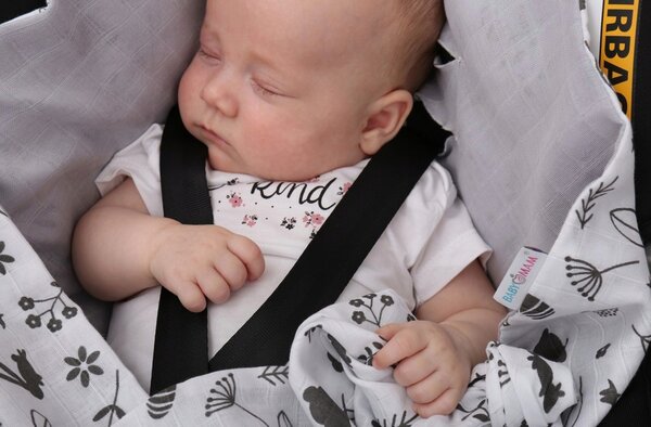 Vulpi Mušelínová deka do autosedačky Baby 80x80 Farba: béžová