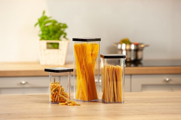 Dóza na potraviny 3,2 l Rotho Loft - JUMBO Black, čierna