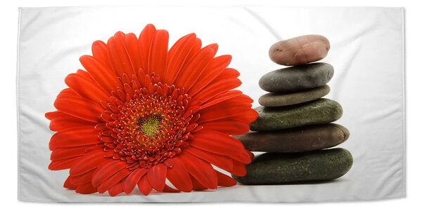 Sablio Uterák Gerbera s kameňmi - 30x50 cm