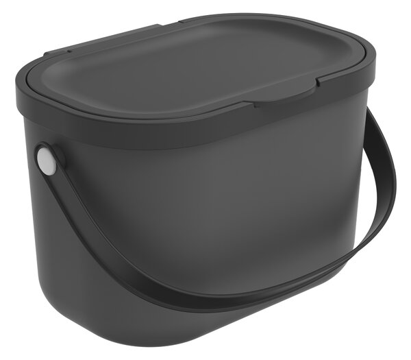 Závesný odpadkový kôš na dvierka, 3,2 l MINI-ALBULA, antracit