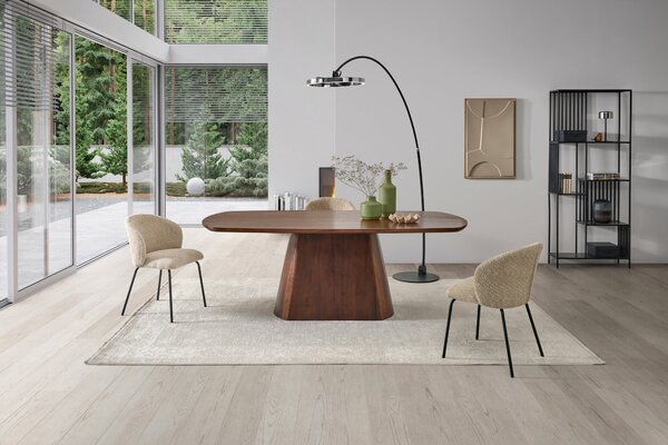 JEDÁLENSKÝ STÔL, akácia, farba vlašského orecha, 220/110/76 cm P & B - Online Only jedálne, Online Only