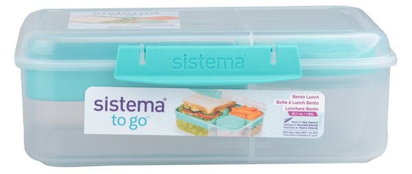 Sistema TO GO Trojkomorová krabička s nádobou na jogurt a 2 tácky 1,65 l
