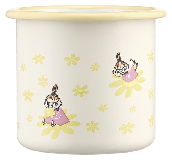 Muurla Hrnček Moomin Flowers 0,37l, smalt / žltý