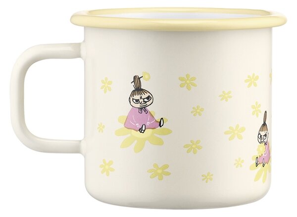 Muurla Hrnček Moomin Flowers 0,37l, smalt / žltý