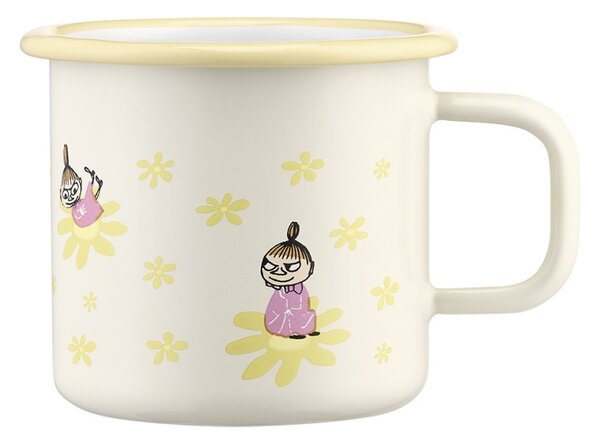 Muurla Hrnček Moomin Flowers 0,37l, smalt / žltý