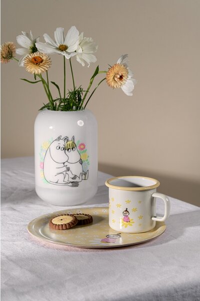 Muurla Hrnček Moomin Flowers 0,37l, smalt / žltý