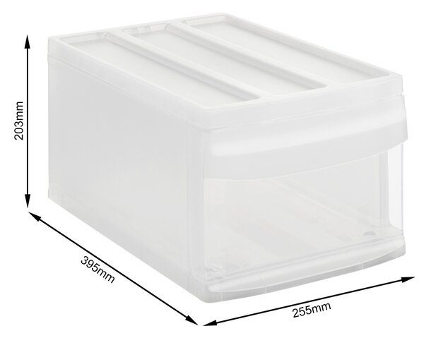 M - Zásuvka, úložný box výsuvný, transparentný Rotho SYSTEMIX (A4)