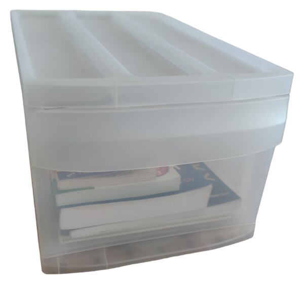 M - Zásuvka, úložný box výsuvný, transparentný Rotho SYSTEMIX (A4)