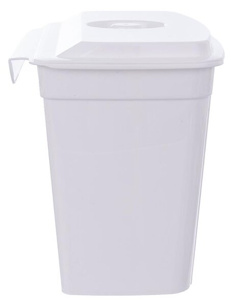 Závesný odpadkový kôš na kuchynské dvierka, 4l - sivý/biely/zelený Farba: biela