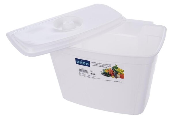 Závesný odpadkový kôš na kuchynské dvierka, 4l - sivý/biely/zelený Farba: biela