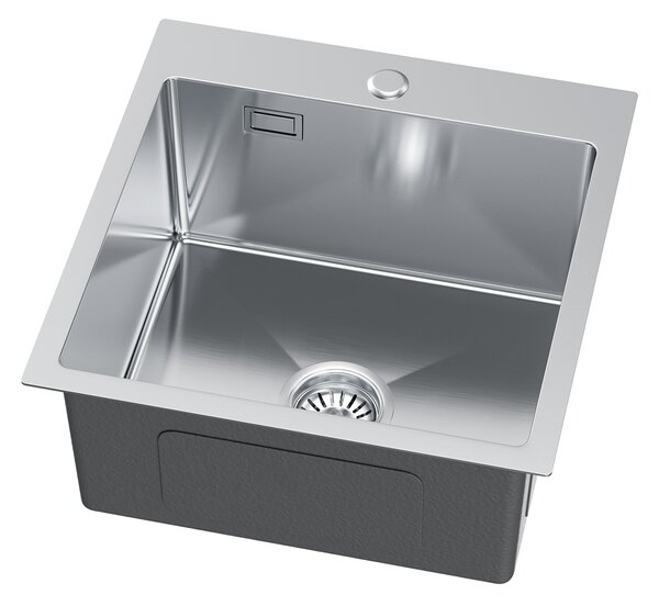 Erga HD, 1-komorový oceľový drez 460x450x210 mm, oceľová, ERG-MLS-HD4645