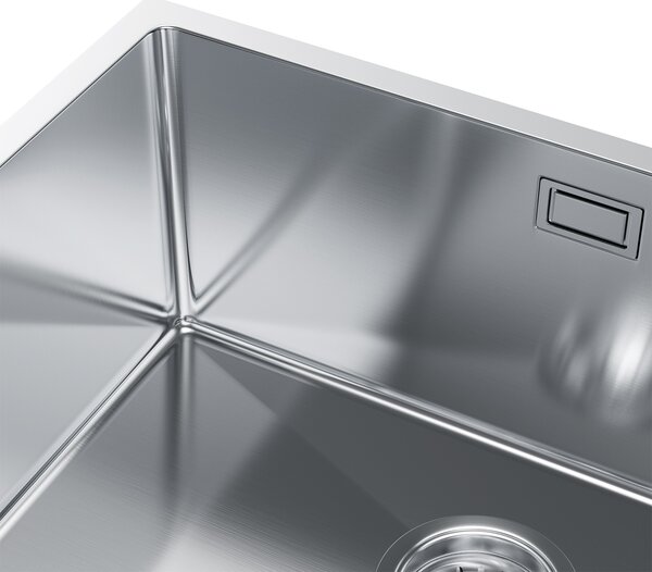 Erga HD, 1-komorový oceľový drez 540x440x210 mm, oceľová, ERG-MLS-HD5444