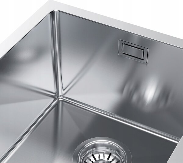 Erga HD, 1-komorový oceľový drez 370x450x210 mm, oceľová, ERG-MLS-HD3745
