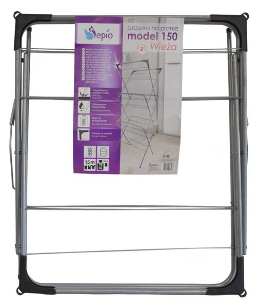 Erga Model 150, 3-poschodový sušiak bielizne 59,5x52,2x130,5 cm, seda-cierna, ERG-SEP-10STWIE000A02