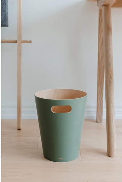 Zelený kancelársky odpadkový kôš 7,5 l Woodrow – Umbra