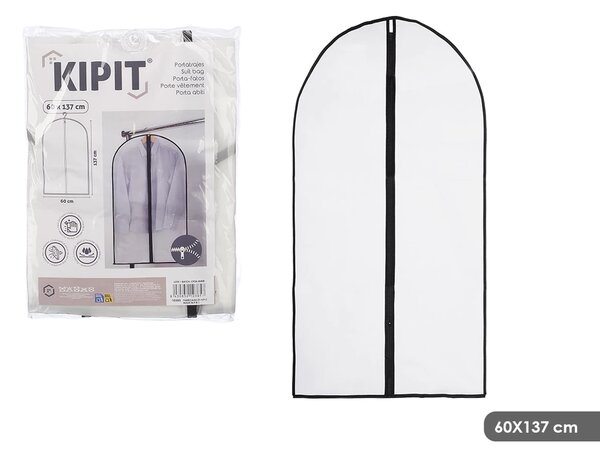 Arte Regal Látkový ochranný obal na oblečenie, biely WHITE KIPIT, 60 x 137 cm