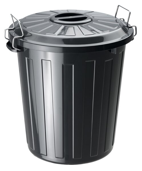 Rotho Odpadkový kôš s vekom a kovovými zámkami MINI POPOLNICA 25l