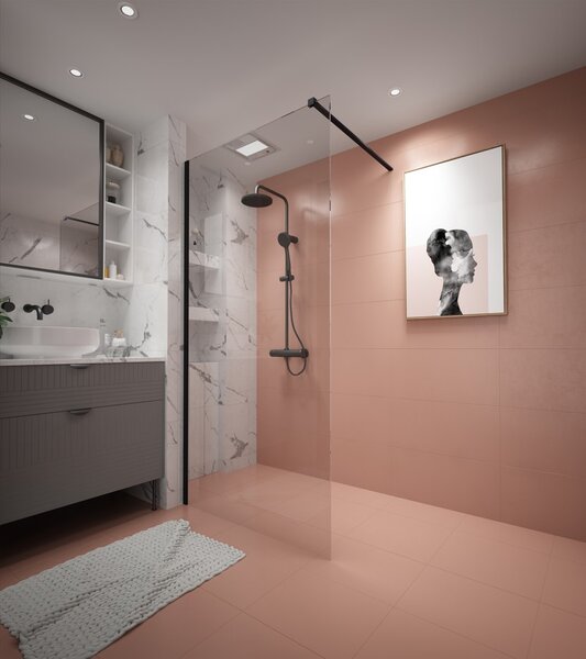 Erga Paris, stabilizačná vzpera pre sprchové zásteny s hrúbkou skla 8mm, dĺžka max. 150cm, čierna matná, ERG-V02-PARIS-BAR-BK
