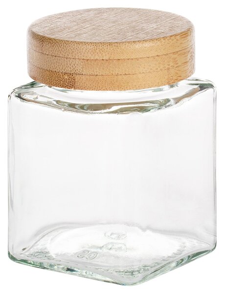 Hranatá korenička s bambusovým viečkom (100 ml) VILDE 5,5 x 5,5 x 7,5 cm