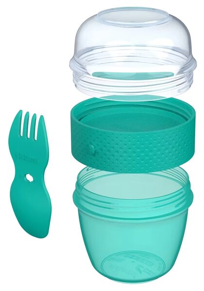SISTEMA Krabička na jogurt a müsli, 2 komory+lžíce, SISTEMA, mix barev Farba škatuliek SISTEMA: Modrá