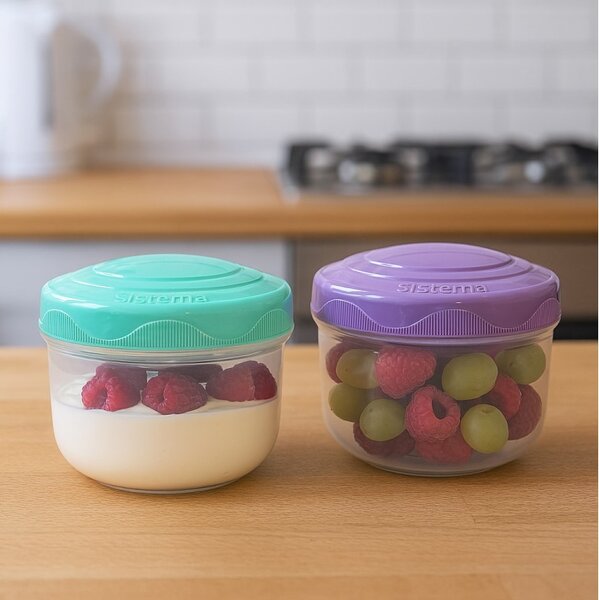 SISTEMA Mini 2 krabičky na desiatu, 2 x 210ml SISTEMA, mix farieb