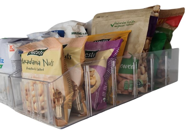 Usporadejto.cz Úložný box, ideálny do špajzy, s etiketou + 2 priehradky, BITO, 40x13 cm