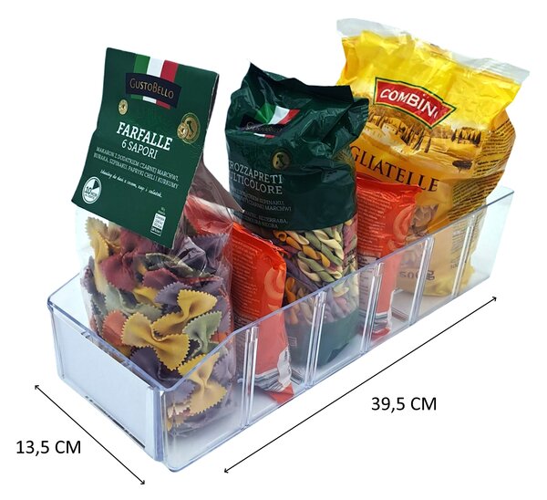 Usporadejto.cz Úložný box, ideálny do špajzy, s etiketou + 2 priehradky, BITO, 40x13 cm