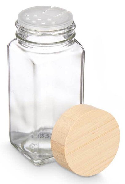 Usporadejto.cz Hranatá korenička s bambusovým viečkom DECOR, 120 ml (1 ks)