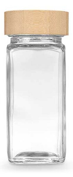 Usporadejto.cz Hranatá korenička s bambusovým viečkom DECOR, 120 ml (1 ks)