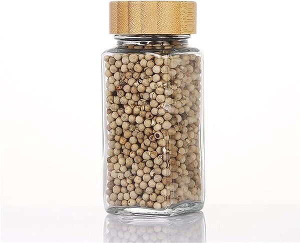 Usporadejto.cz Hranatá korenička s bambusovým viečkom DECOR, 120 ml (1 ks)