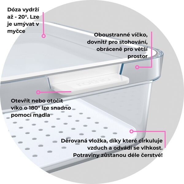 Rotho Organizér do ledničky Cauma box 4,65 L