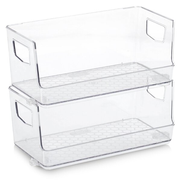 Zeller Present Stohovateľné úložné boxy, s otvorenou prednou hranou, 2 ks 26x13x20 COMPACTA