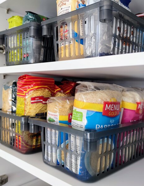 Usporadejto.cz Úložný kôš, box a organizér extra hlboký 50cm x 20cm INVA, dymový