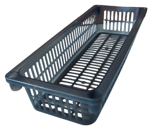 Usporadejto.cz Úložný kôš, box a organizér extra hlboký 50cm x 20cm INVA, dymový
