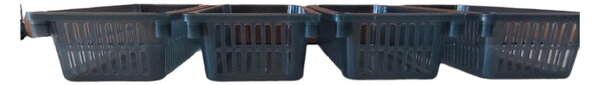 Usporadejto.cz Úložný kôš, box a organizér extra hlboký 50cm x 20cm INVA, dymový