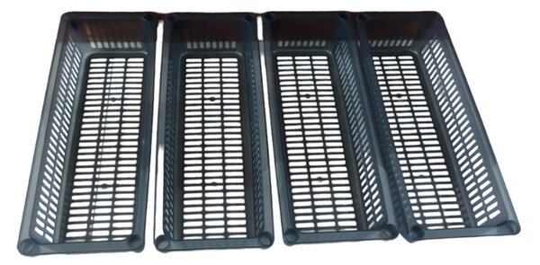 Usporadejto.cz Úložný kôš, box a organizér extra hlboký 50cm x 20cm INVA, dymový