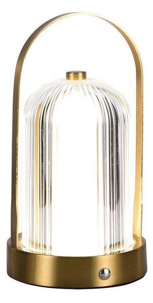 Zlatá LED stolová nabíjacia lampa 225mm 1W – LED lampičky a baterky > Stolové LED lampičky