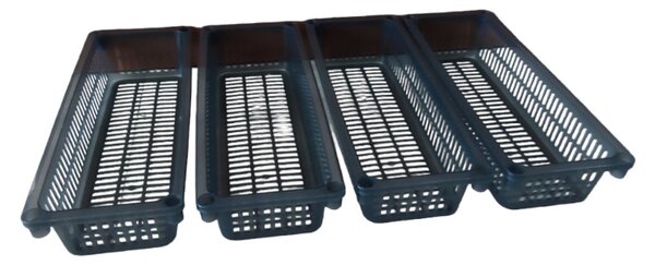 Usporadejto.cz Úložný kôš, box a organizér extra hlboký 50cm x 20cm INVA, dymový