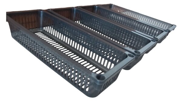 Usporadejto.cz Úložný kôš, box a organizér extra hlboký 50cm x 20cm INVA, dymový